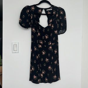 Reformation Black Sloan Floral print mini dress